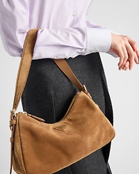 Prada Aimée medium suede shoulder bag
