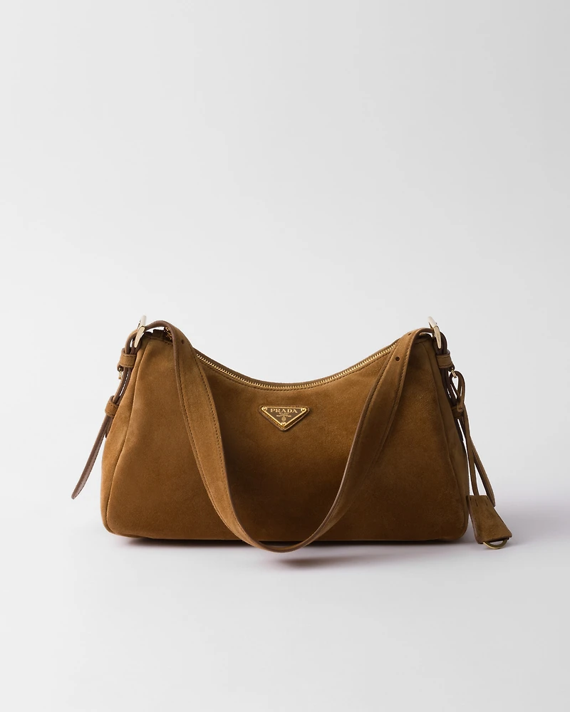 Prada Aimée medium suede shoulder bag