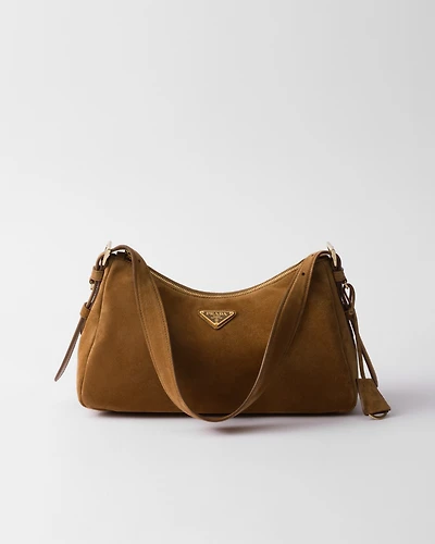 Prada Aimée medium suede shoulder bag