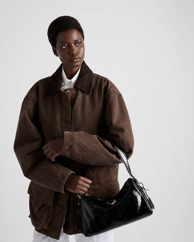 Prada Aimée medium naplak leather shoulder bag