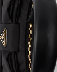Mini Re-Nylon and nappa leather bag with bow