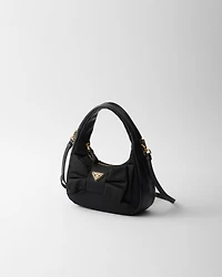 Mini Re-Nylon and nappa leather bag with bow