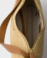 Prada Aimée large crochet and leather bag