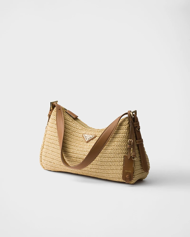 Prada Aimée large crochet and leather bag