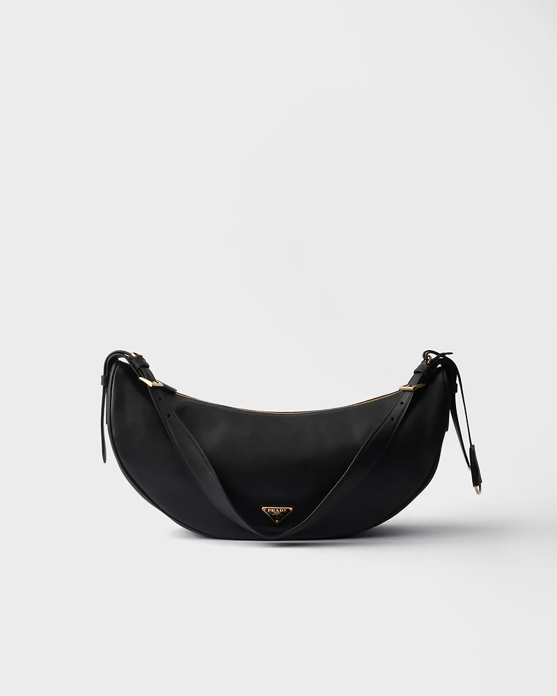 Prada Demi-lune large leather shoulder bag