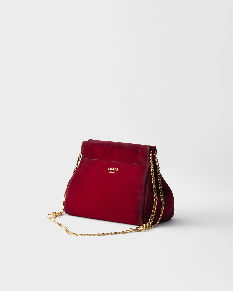 Prada Enchaîné mini suede bag