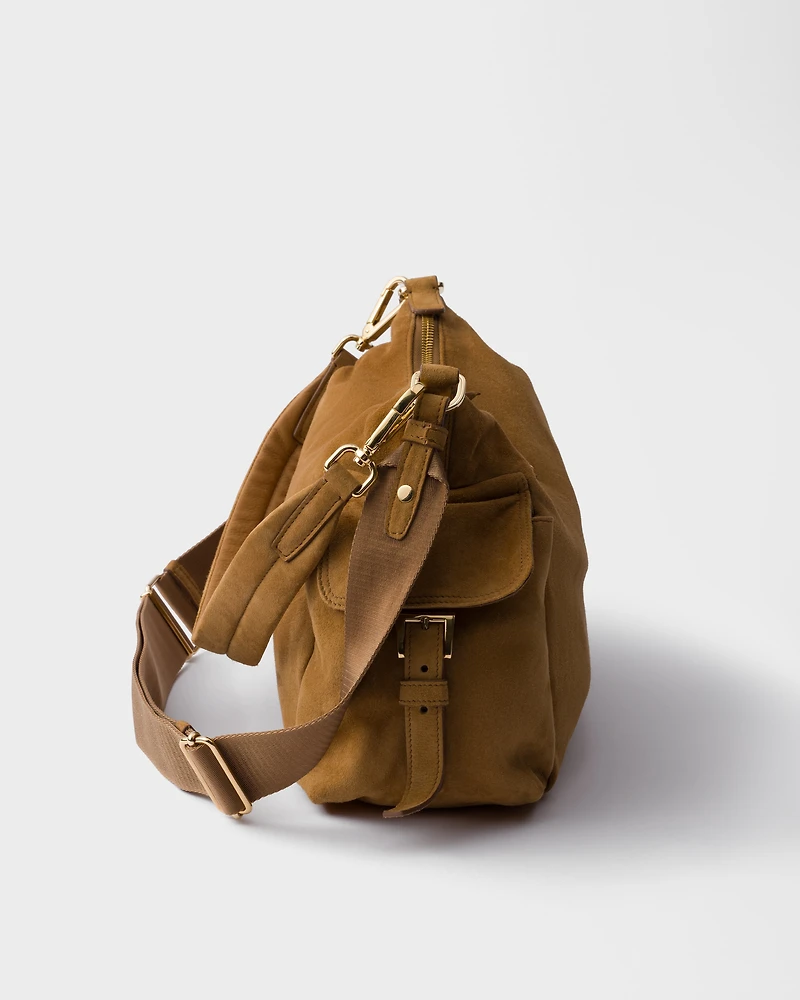 Prada Explore large suede bag