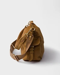 Prada Explore large suede bag