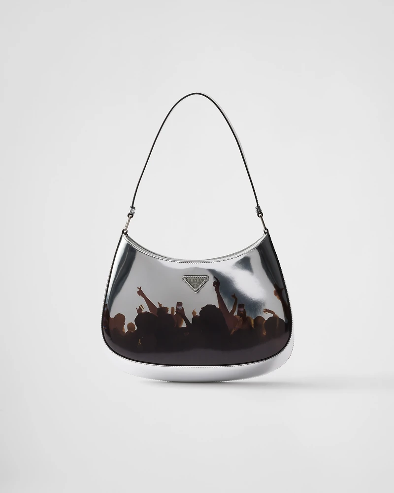 Prada Cleo printed brushed leather shoulder bag
