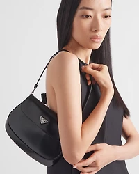 Prada Cleo small brushed leather shoulder bag with flap