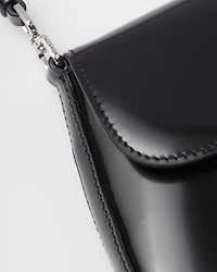 Prada Cleo small brushed leather shoulder bag with flap