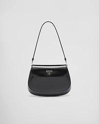 Prada Cleo small brushed leather shoulder bag with flap