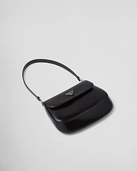 Prada Cleo small brushed leather shoulder bag with flap