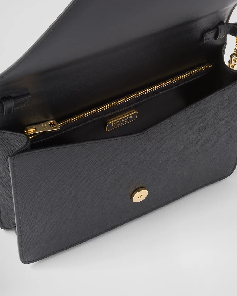 Saffiano leather shoulder bag