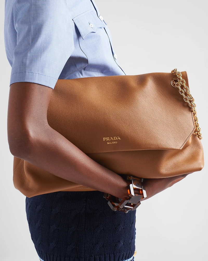 Prada Doux extra-large leather shoulder bag