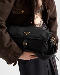 Prada Explore large Re-Nylon shoulder bag with flap