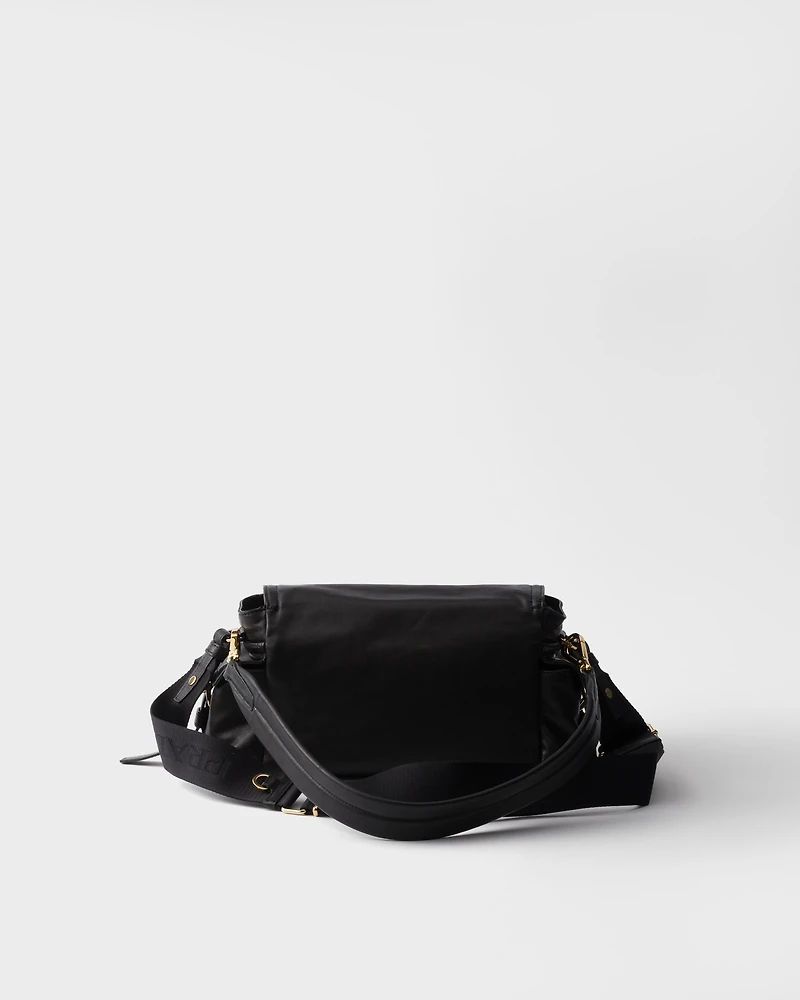 Prada Explore medium nappa leather shoulder bag with flap