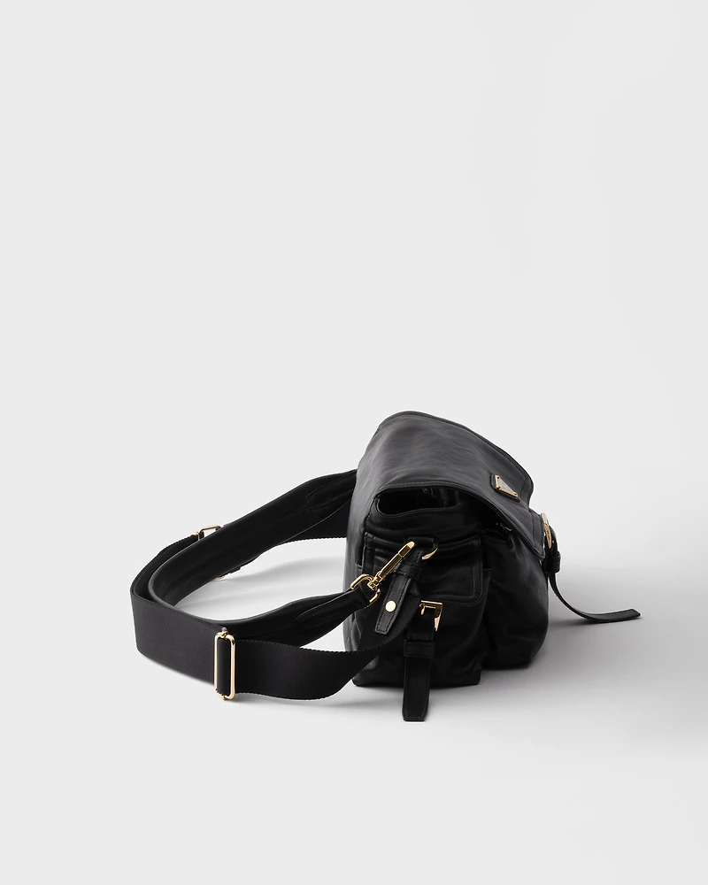 Prada Explore medium nappa leather shoulder bag with flap