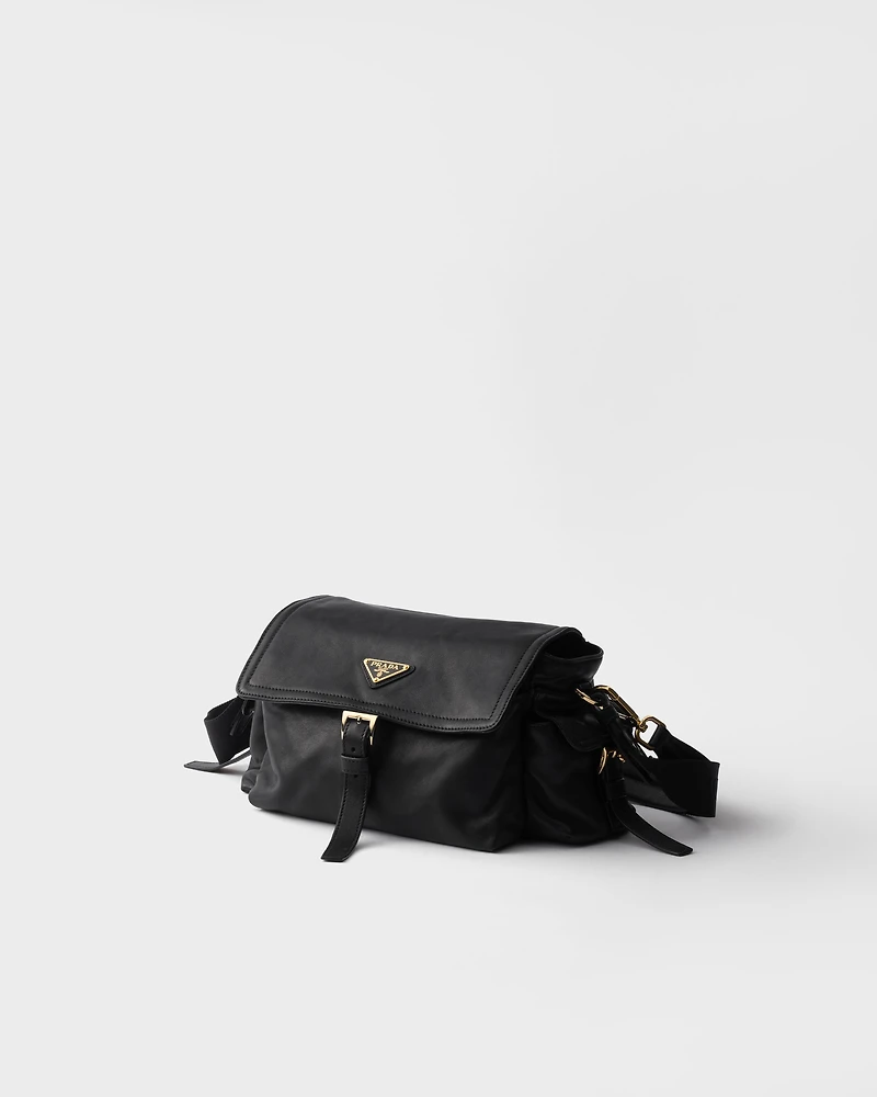 Prada Explore medium nappa leather shoulder bag with flap