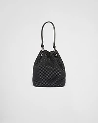 Mini satin bag with crystals
