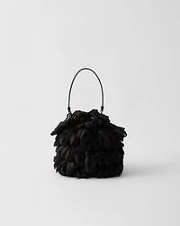 Mini satin and patent leather bag