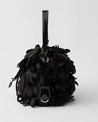 Mini satin and patent leather bag