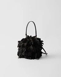 Mini satin and patent leather bag