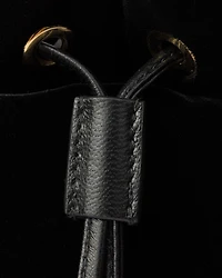 Mini velvet bag with nappa leather details