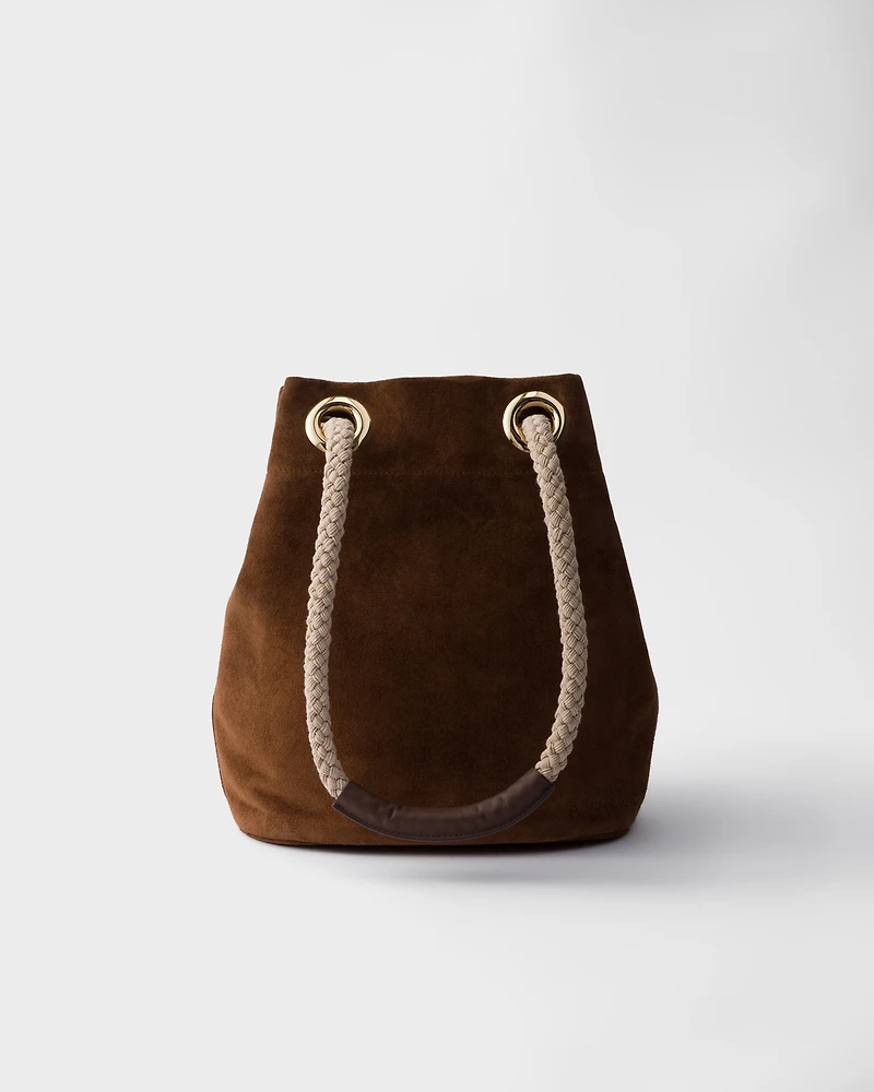 Prada Mariner small suede bucket bag