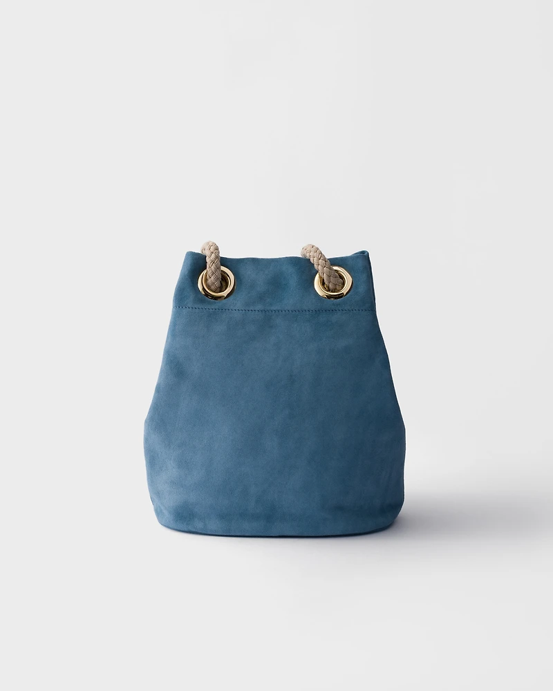 Prada Mariner small suede bucket bag