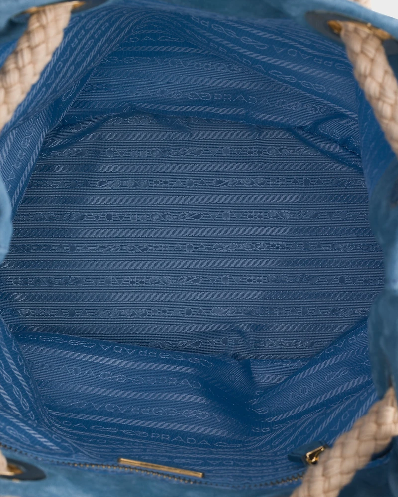 Prada Mariner small suede bucket bag