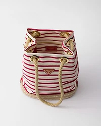 Prada Mariner small striped fabric bucket bag