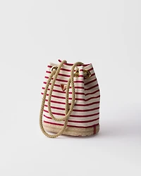 Prada Mariner small striped fabric bucket bag