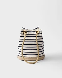 Prada Mariner small striped fabric bucket bag