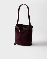 Prada Buckle belted suede bucket bag