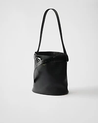 Prada Buckle leather bucket bag with belt