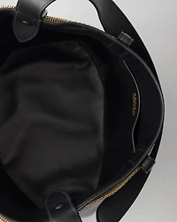 Prada Buckle leather bucket bag with jeweled belt
