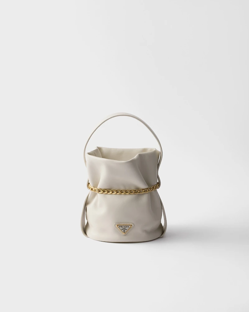 Prada Petit Sac Noir mini nappa leather bucket bag