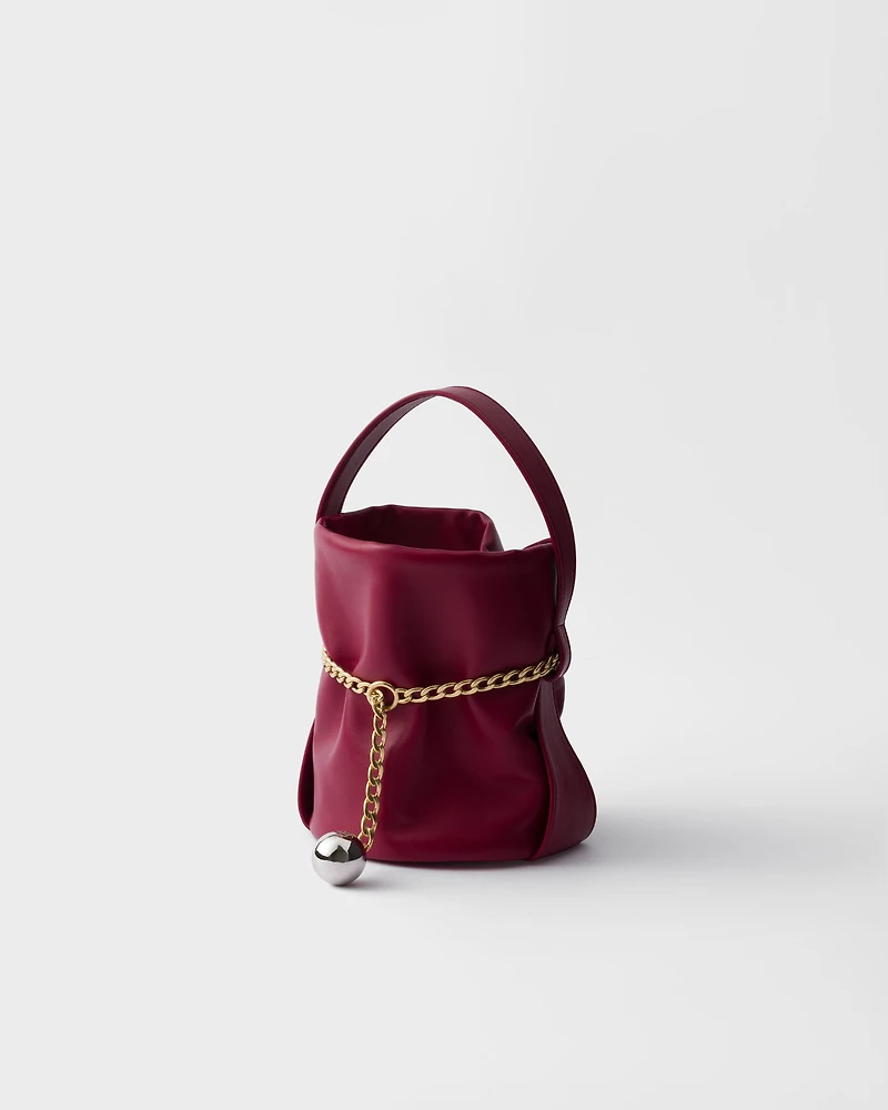 Prada Petit Sac Noir mini nappa leather bucket bag