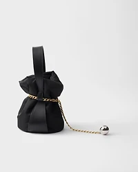 Prada Petit Sac Noir mini Re-Nylon and nappa leather bucket bag