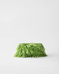 Medium fringed crochet clutch