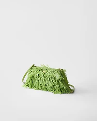 Medium fringed crochet clutch