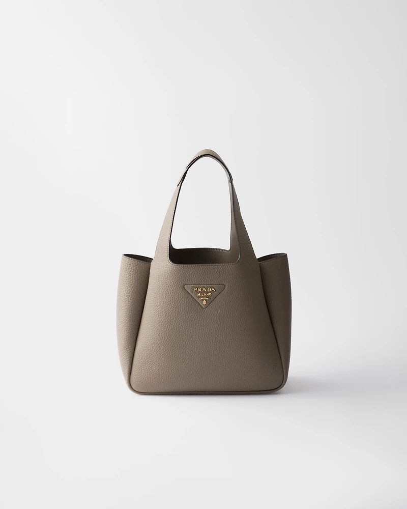 Small leather tote bag