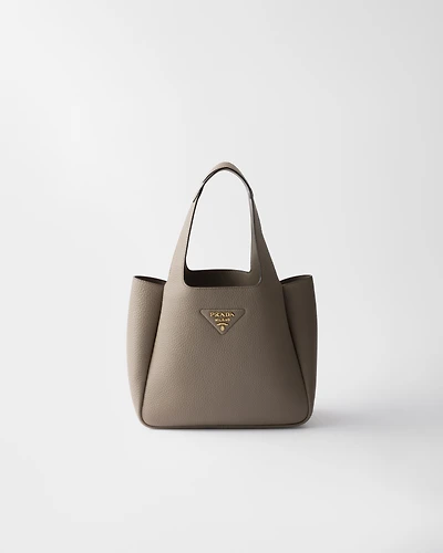 Small leather tote bag