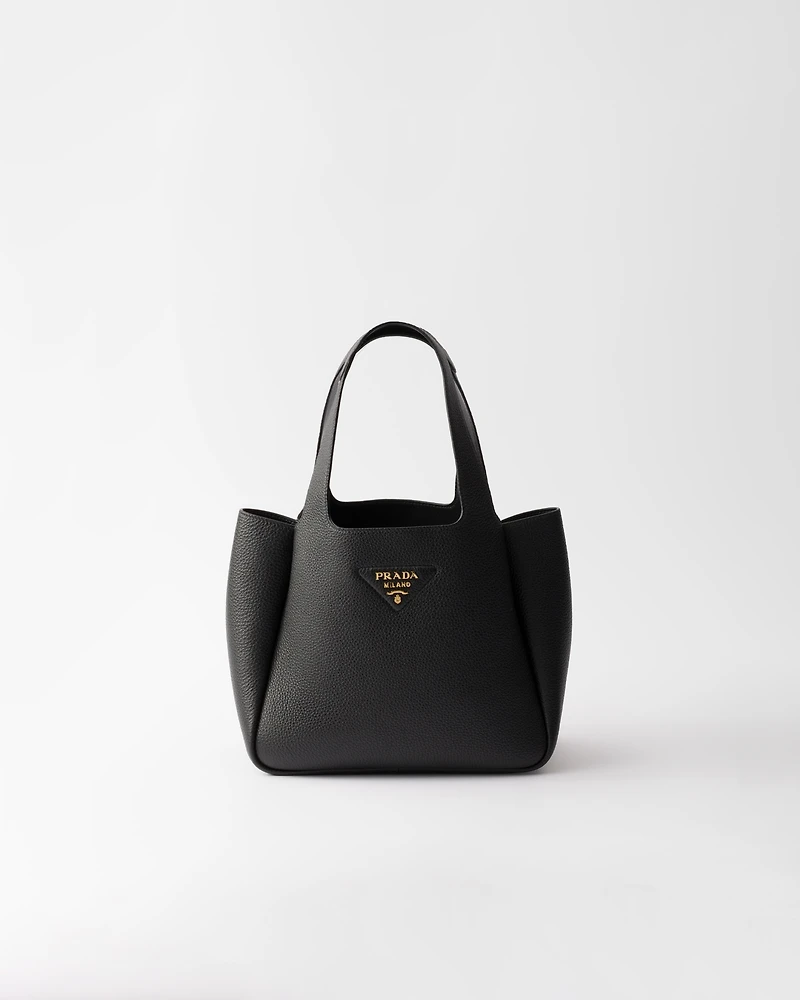 Small leather tote bag