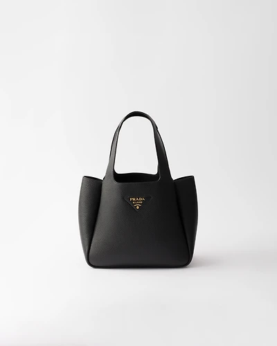 Small leather tote bag