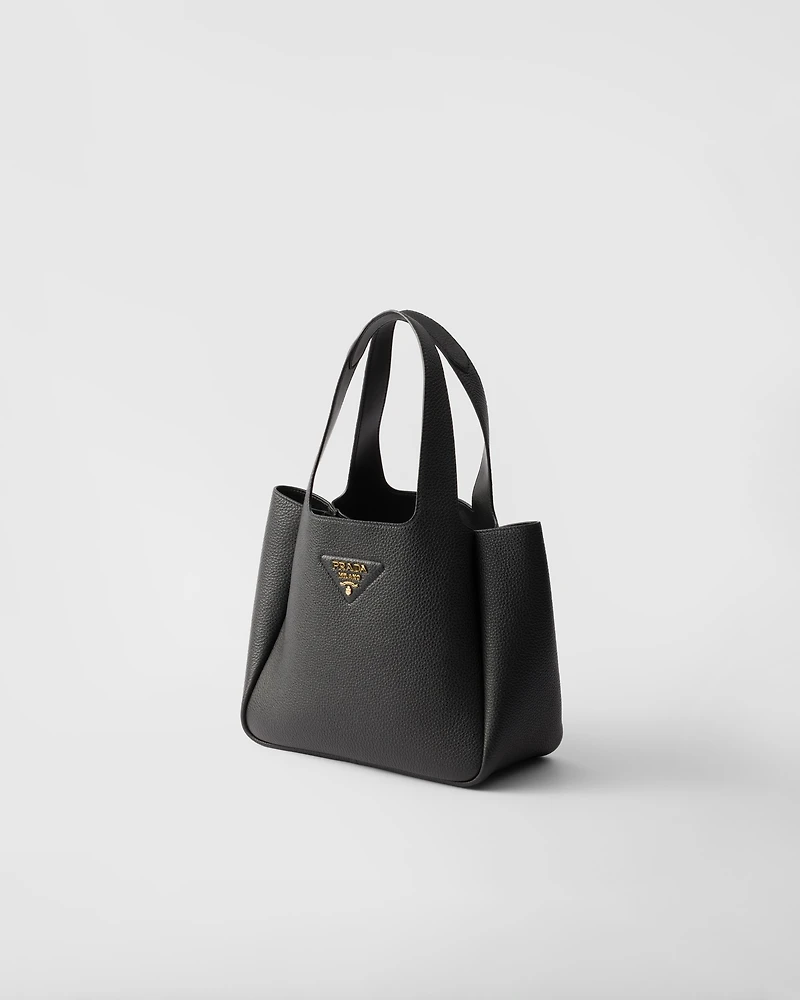 Small leather tote bag
