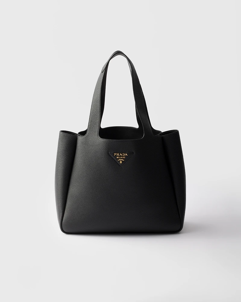 Medium leather tote bag
