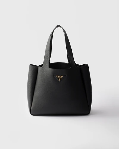 Medium leather tote bag