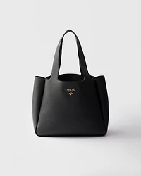 Medium leather tote bag
